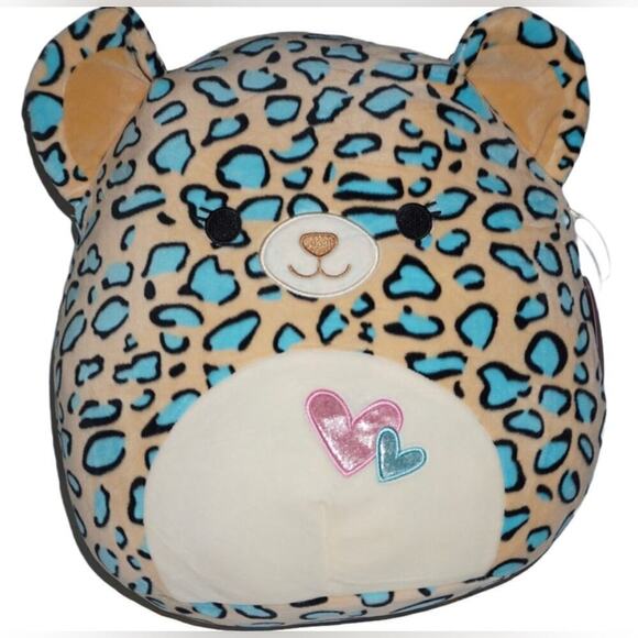 Squishmallows 12” Emanga the Blue Spotted Leopard, NWT - Picture 1 of 2